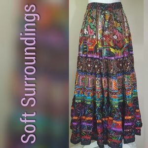 Soft Surroundings Skirt Boho Romantic Sz L